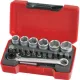 19 Piece 1/4" Drive Socket Set