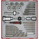 34PC TAP & DIE SET W/ACCESSORIES (DBL TC-TRAY)