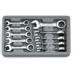 Stubby Combination Ratcheting Wrench