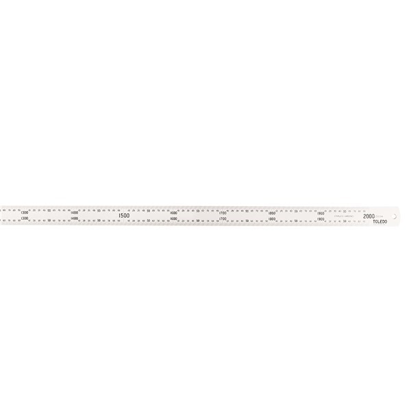 STAINLESS STEEL SINGLE SIDED RULE METRIC - 2000MM