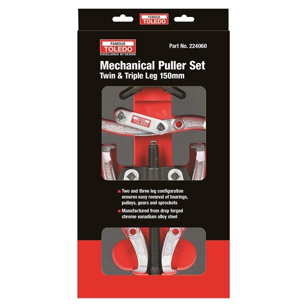 TWIN & TRIPLE LEG MECHANICAL PULLER SET - 75MM