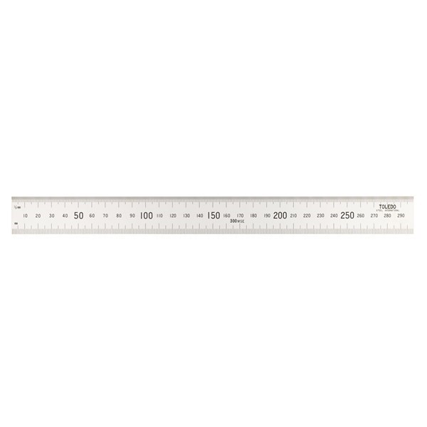 STAINLESS STEEL DOUBLE SIDED RULE METRIC - 300MM
