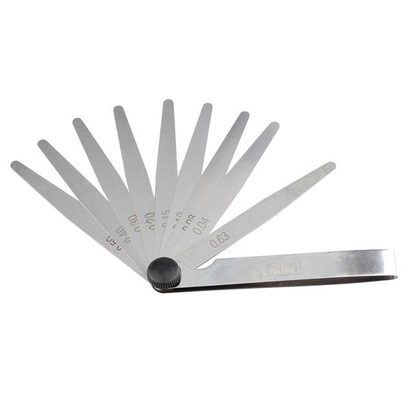 TAPERED FEELER GAUGE - 10 BLADE METRIC (0.04–0.63MM)