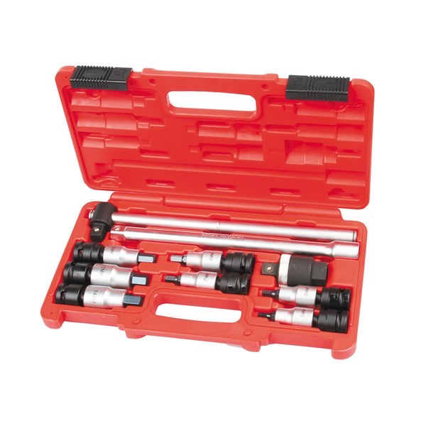 UNIVERSAL JOINT SOCKET SET (1/2” SQ. DR.) METRIC HEX 3-10MM 10 PC.