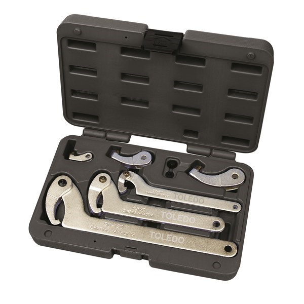 ADJUSTABLE C-HOOK WRENCH SET 35-120MM