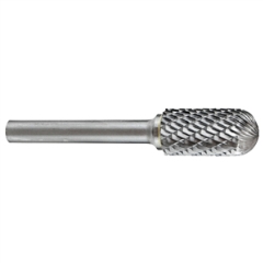 UNIKUT CARBIDE BURR 1/4 X 5/8IN X 1/4IN ROUND RADIUS END DC