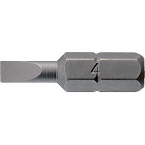 10PC 1/4IN HEX 0.6 X 4.5MM FLAT BIT 25MM