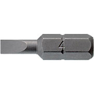 10PC 1/4IN HEX 0.8 X 4.0MM FLAT BIT 25MM