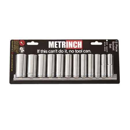 Deep Wall Socket Set 3/8" Drive 12 Piece