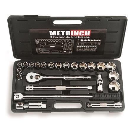 Standard Socket Set 1/2" Drive 24 Piece