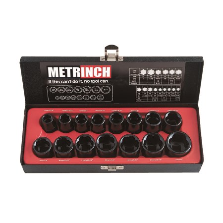 Standard Impact Socket Set 1/2" Drive 15 Piece