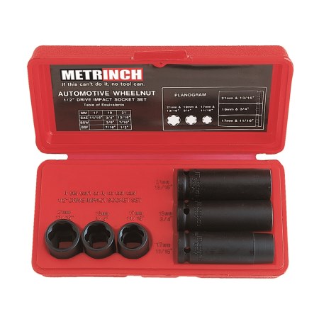 Automotive Wheelnut Impact Socket Set 6 Piece