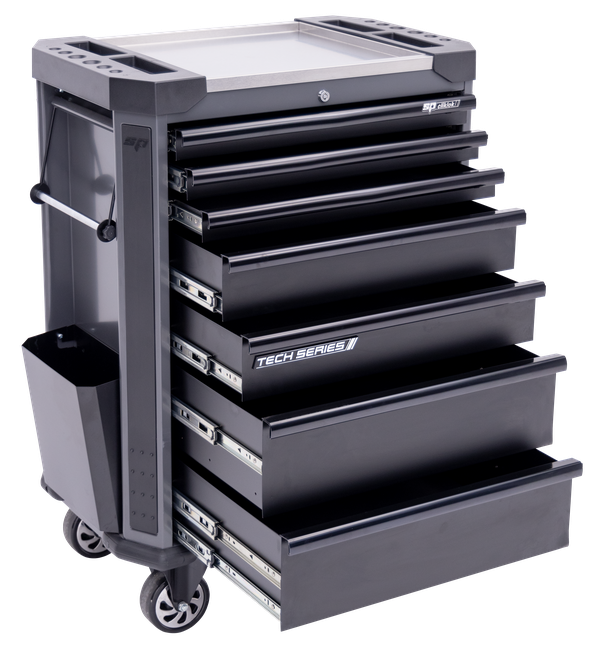 Tech Series Roller Cabinet - 7 Drawer - Diamond Black