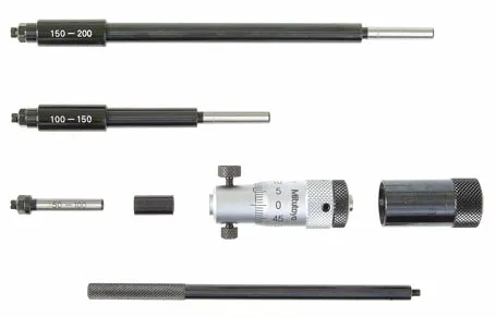 Mitutoyo Inside Micrometer Set 50-200mm Interchangeable Rod Type