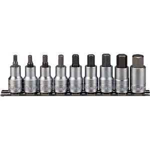 9 Piece 1/2" Drive Hex Bit Sockets