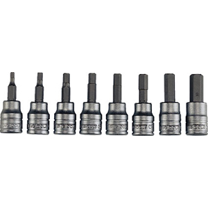 8 Piece 3/8" AF Drive Hex Bit Sockets