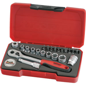 22 Piece 1/4" Drive Socket Set