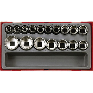 17 Piece 1/2" Drive Socket Set (12 point)