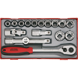 17 Piece 1/2" Drive Socket Set (6 point)