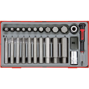 23 Piece 1/2" Drive Hex Bit Socket Set
