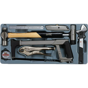 9PC GENERAL HAND TOOL KIT (BP)-PS TRAY