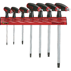 7 Piece T Handle Hex AF Key Set (Wallrack)