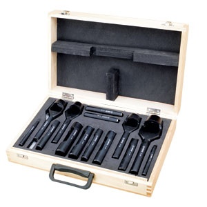 Groz 14pc Hollow & Arch Hole Punch Set