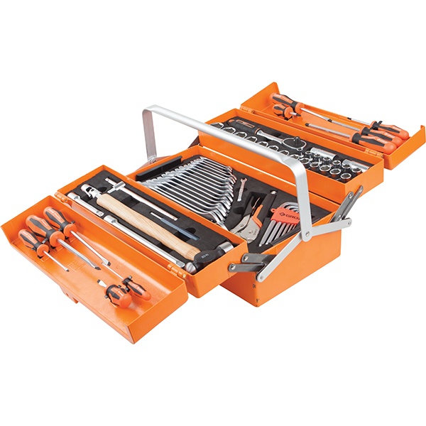 Groz 66pc 1/2in Dr. Auto Tool Kit W/Ali Cantilever Box