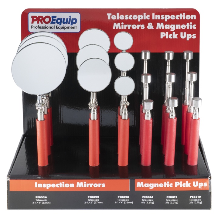 ProEquip Inspection Mirror & Magnetic Pick-UP Tool Display