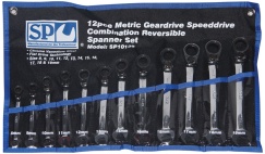 12pc Metric 15° Reversible Speeddrive Combination Geardrive Wrench/Spanner Set
