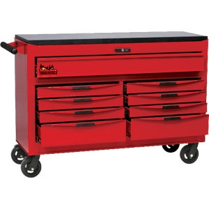 53" 9 Drawer 8 Series Roller Cabinet with Ball Bearing Slides and a Woooden Top Plate