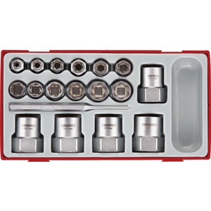 TENG 3/8IN & 1/2IN DR. STUD EXTRACTOR SOCKETS SET