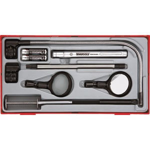 8PC PICK UP TOOL SET WITH L.E.D. TORCH