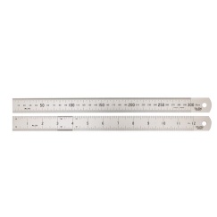 STAINLESS STEEL RULE DOUBLE SIDED METRIC & IMPERIAL - 600MM