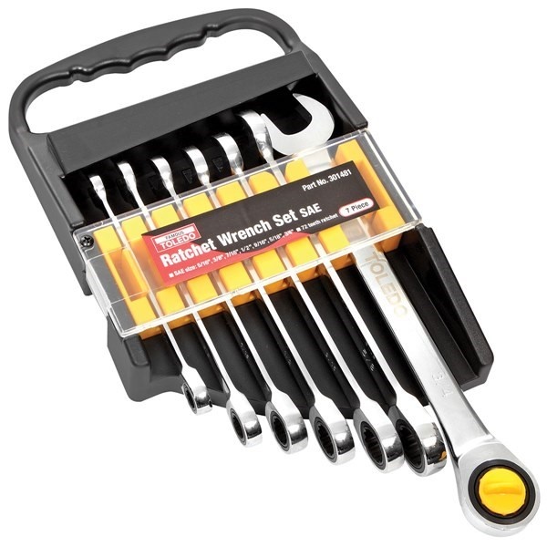 RATCHET WRENCH SET FIXED HEAD - SAE 7 PC. (5/16"-3/4")
