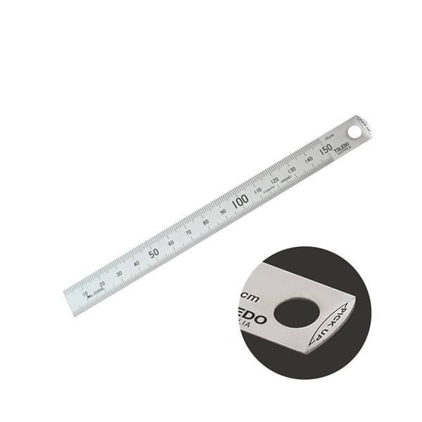 STAINLESS STEEL SINGLE SIDED EASY PICK-UP RULE METRIC - 150MM