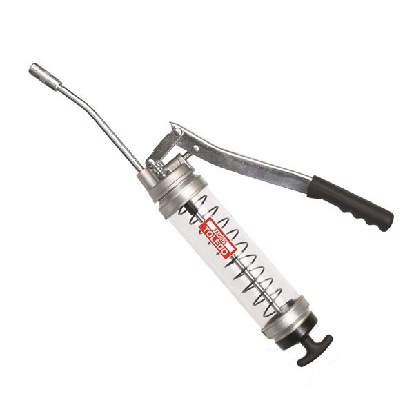 CLEAR CANISTER GREASE GUN - LEVER TYPE 450G