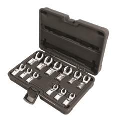 CROWFOOT WRENCH SET 3/8\" - METRIC FLARED (8 - 19MM) 12 PC