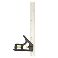 ADJUSTABLE COMBINATION SQUARE METRIC & IMPERIAL - 300MM