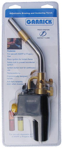 Garrick Brazing And Soldering Torch For MAPP Gas TORCH-MAPP