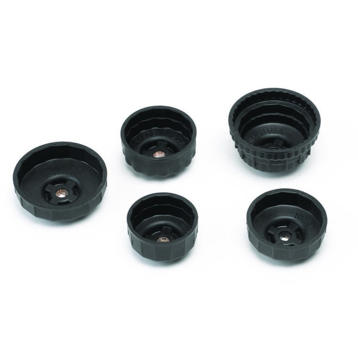 5 PC. 3/8" DRIVE OIL FILTER END CAP WRENCH SET