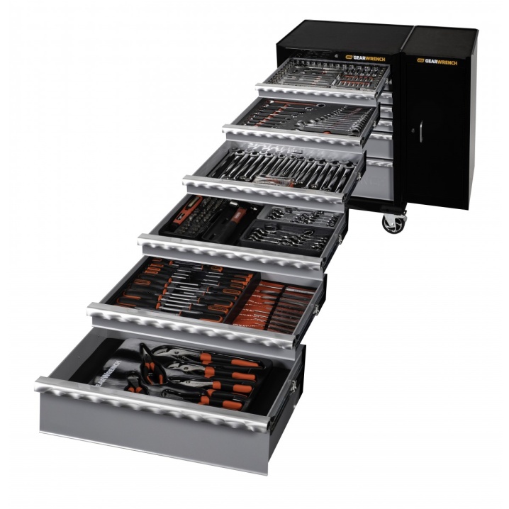 287 PC COMBINATION TOOL KIT + 26" TOOL TROLLEY + SIDE CABINET