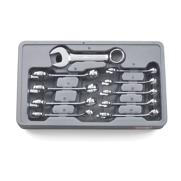 10 PC. 12 POINT STUBBY COMBINATION METRIC WRENCH SET