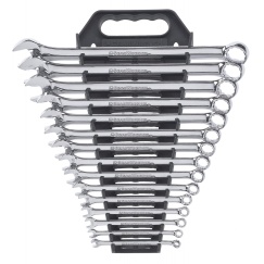 15 PC. 12 POINT LONG PATTERN COMBINATION SAE WRENCH SET