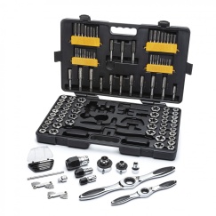 114 PC. SAE/METRIC RATCHETING TAP AND DIE SET