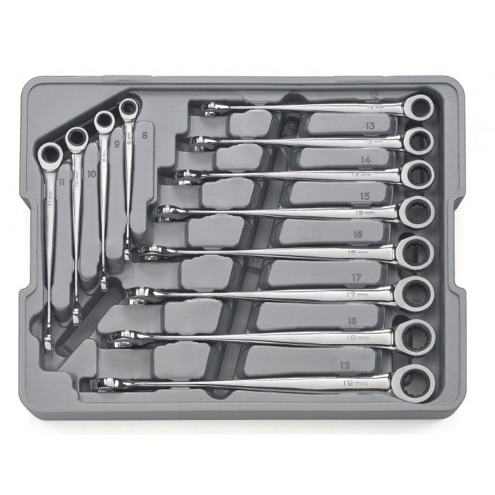12 PC. 12 POINT XL X-BEAM™ RATCHETING COMBINATION METRIC WRENCH SET