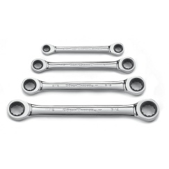 4 PC. 12 POINT DOUBLE BOX RATCHETING SAE WRENCH SET