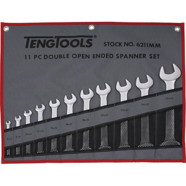 11 Piece ouble Open Spanner Set (Handy Tool Roll)