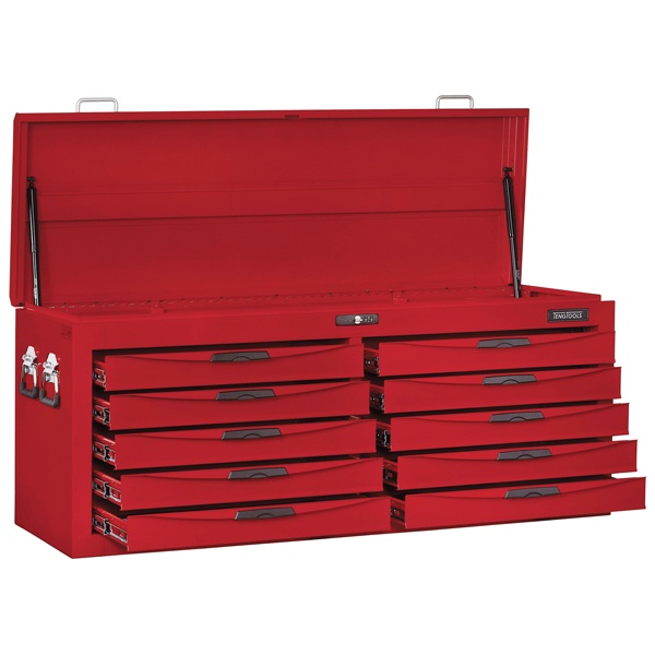 53" wide 10 Drawer 8 Series Top Box with Ball Bearing Slides and Rubber Feet
