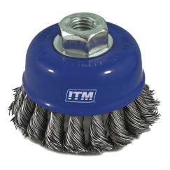 ITM Twist Knot Cup Brush Steel 75mm
